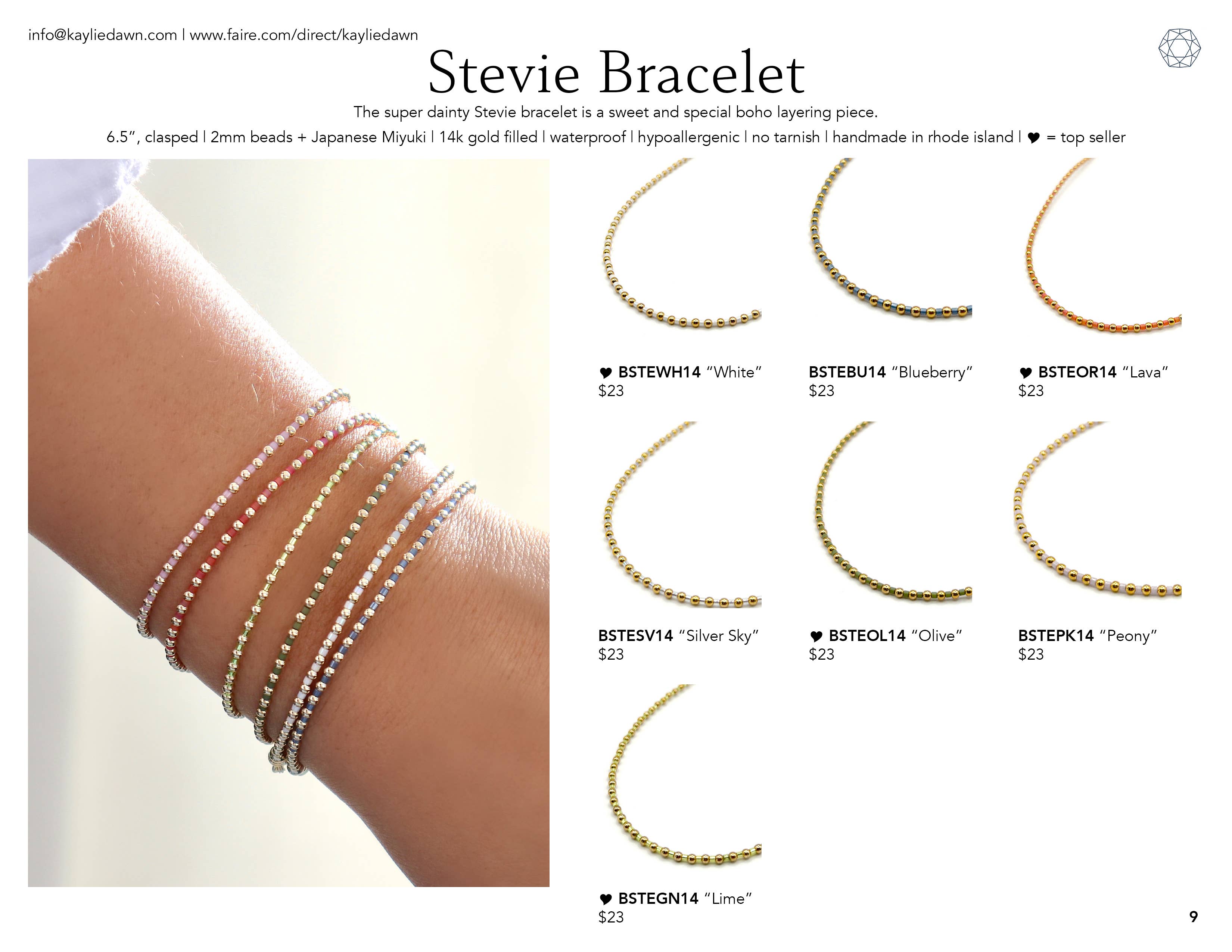 Kaylie Dawn Jewelry - Wholesale Beaded Bracelet - Stevie Super Delicate Gold Filled Bead & Miyuki Bracelet7