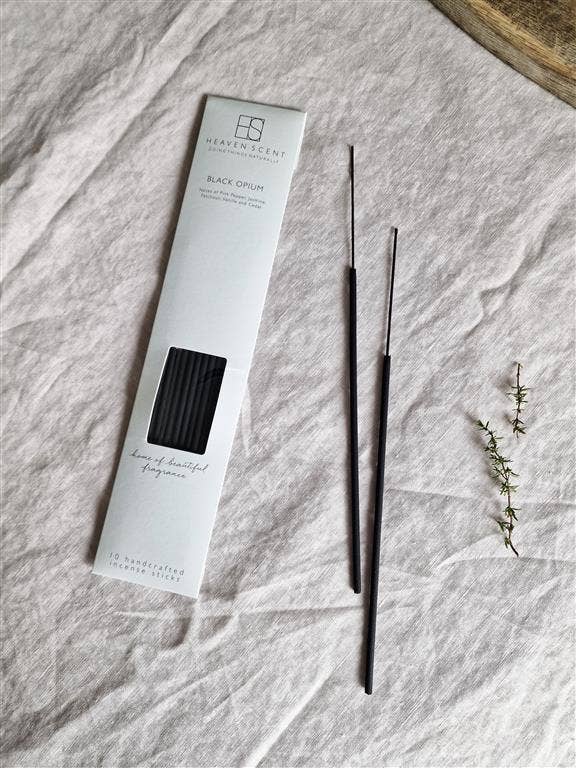 Heaven Scent Incense Ltd - Vente Encens - 10 bâtonnets d'encens noirs à l'opium