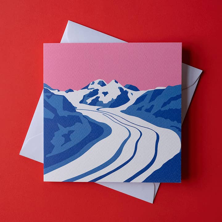 Aletsch - Pink - Card for wholesale by Sandra Liscio