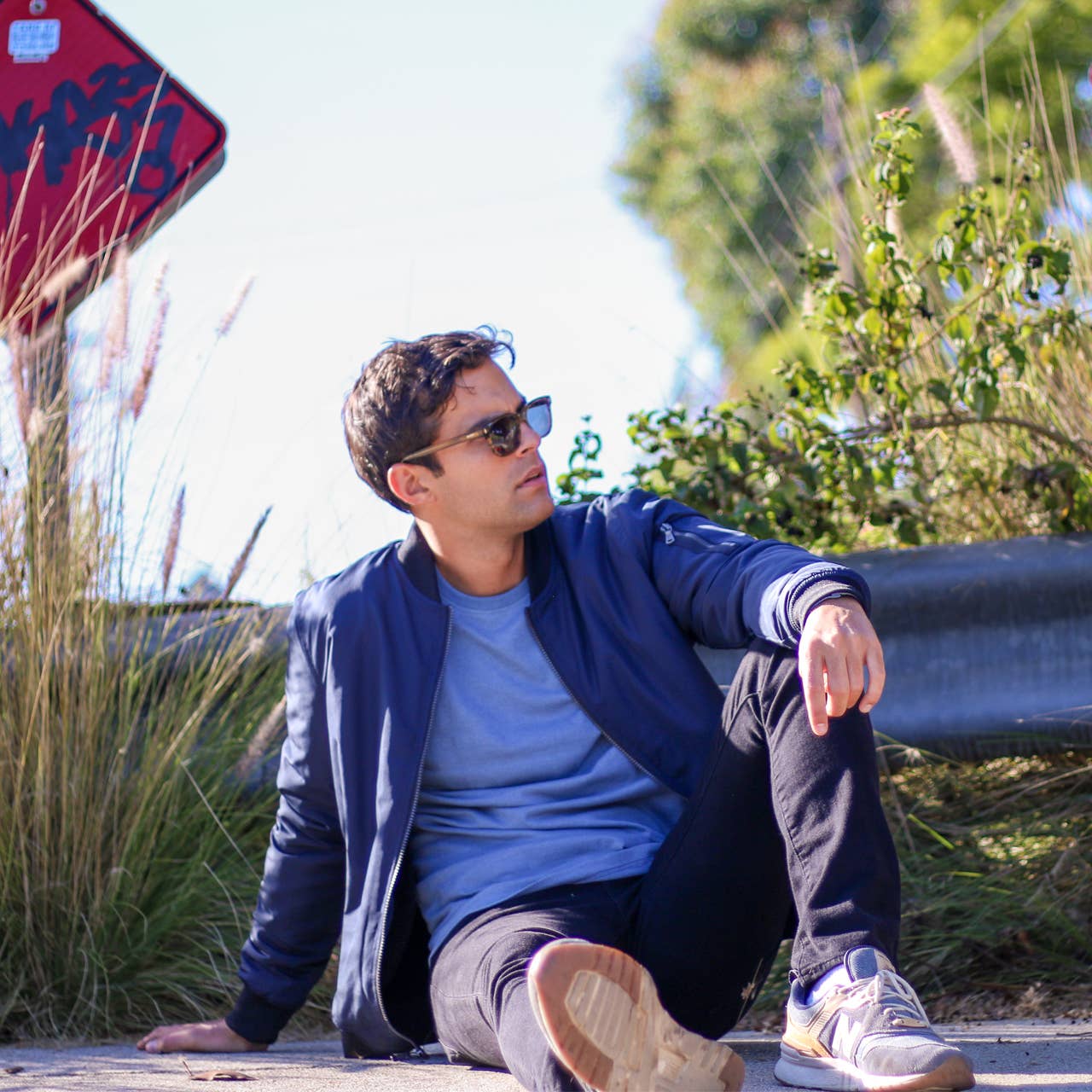 PX – Kispo - Homem por atacado – Jaqueta bomber Lewis com forro de sherpa - Marinho7