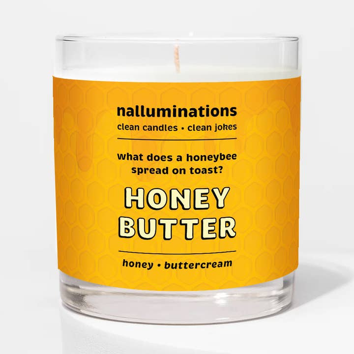 Honey Butter Funny Candle | Clean Candles, Clean Jokes for wholesale by Nalluminations® - Clean Candles, Clean Jokes