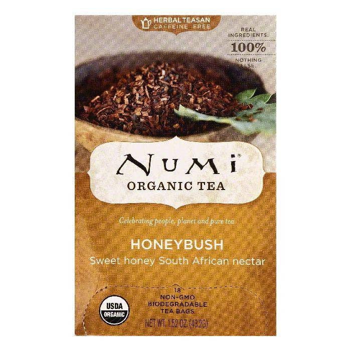 KeHE Distributors, LLC - Wholesale Tea Bags - Numi Bags Caffeine Free Honeybush Organic Tea, 18 ea0