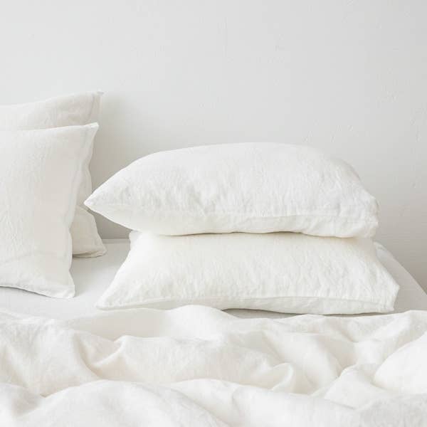 Linen Pillow Case Off White Stone Washed, European Flax for wholesale by LinenMe