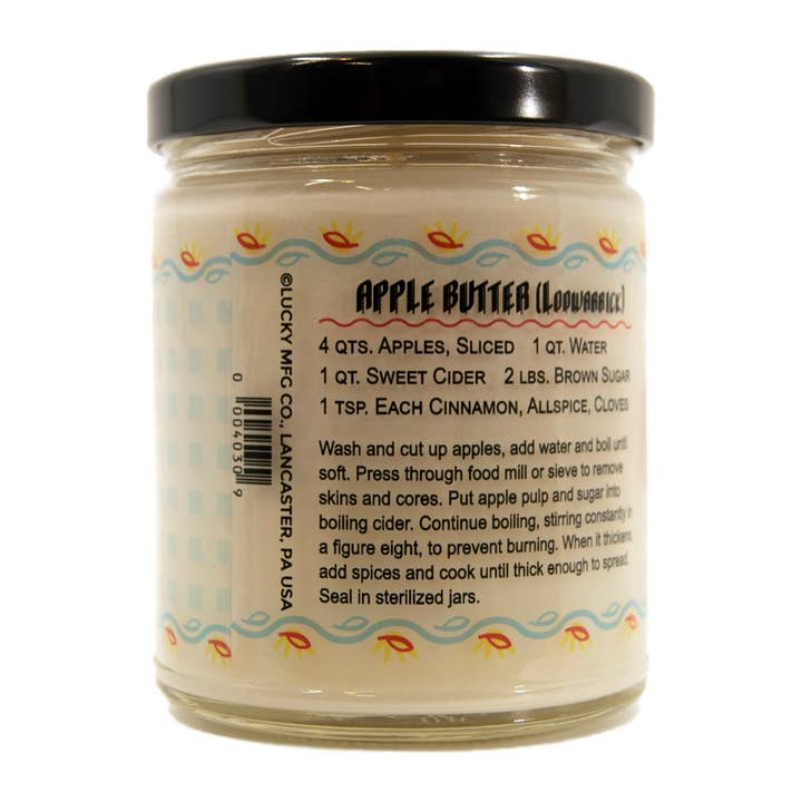Lucky Mfg. Co. – Großhandel Kerze im Glas / gefüllte Kerze – Erstaunliche Amish Apfelbutter-Kerze — hergestellt in Lancaster, PA