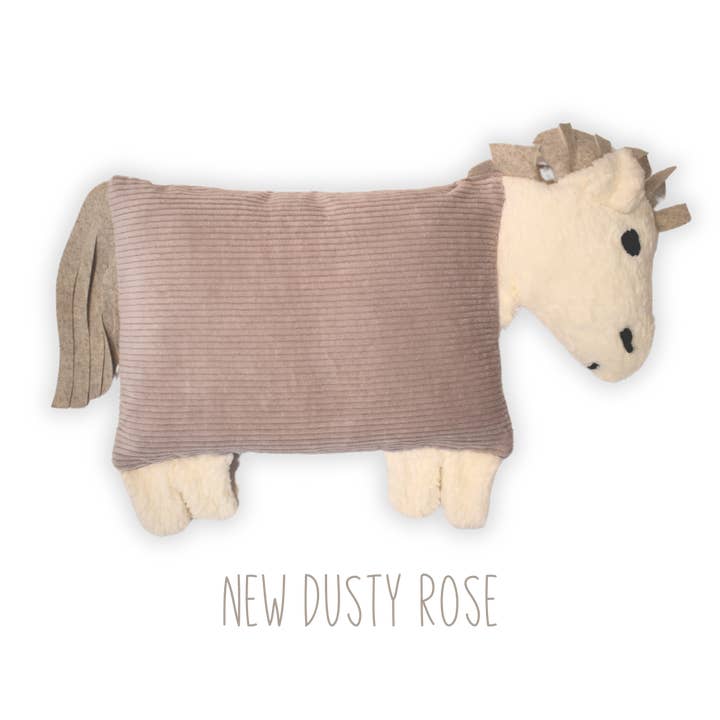 Cavallo di peluche in velluto a coste, Nuovo Rosa Polveroso per la vendita all'ingrosso da parte di Die Gräfin