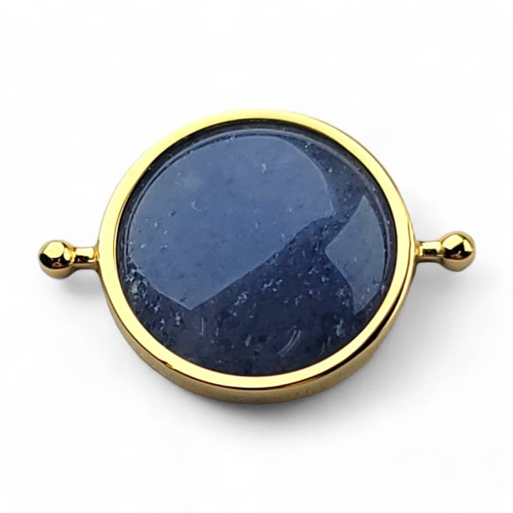 CONQUERing – Anel de cocktail/declaração por atacado – Elemento Cristal Redondo Aventurina Azul2