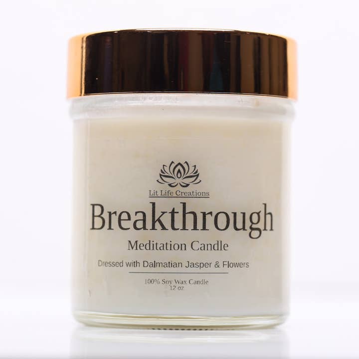 Lit Life Creations – wholesale Burkljus – Genombrott 12 oz Meditation Candle0