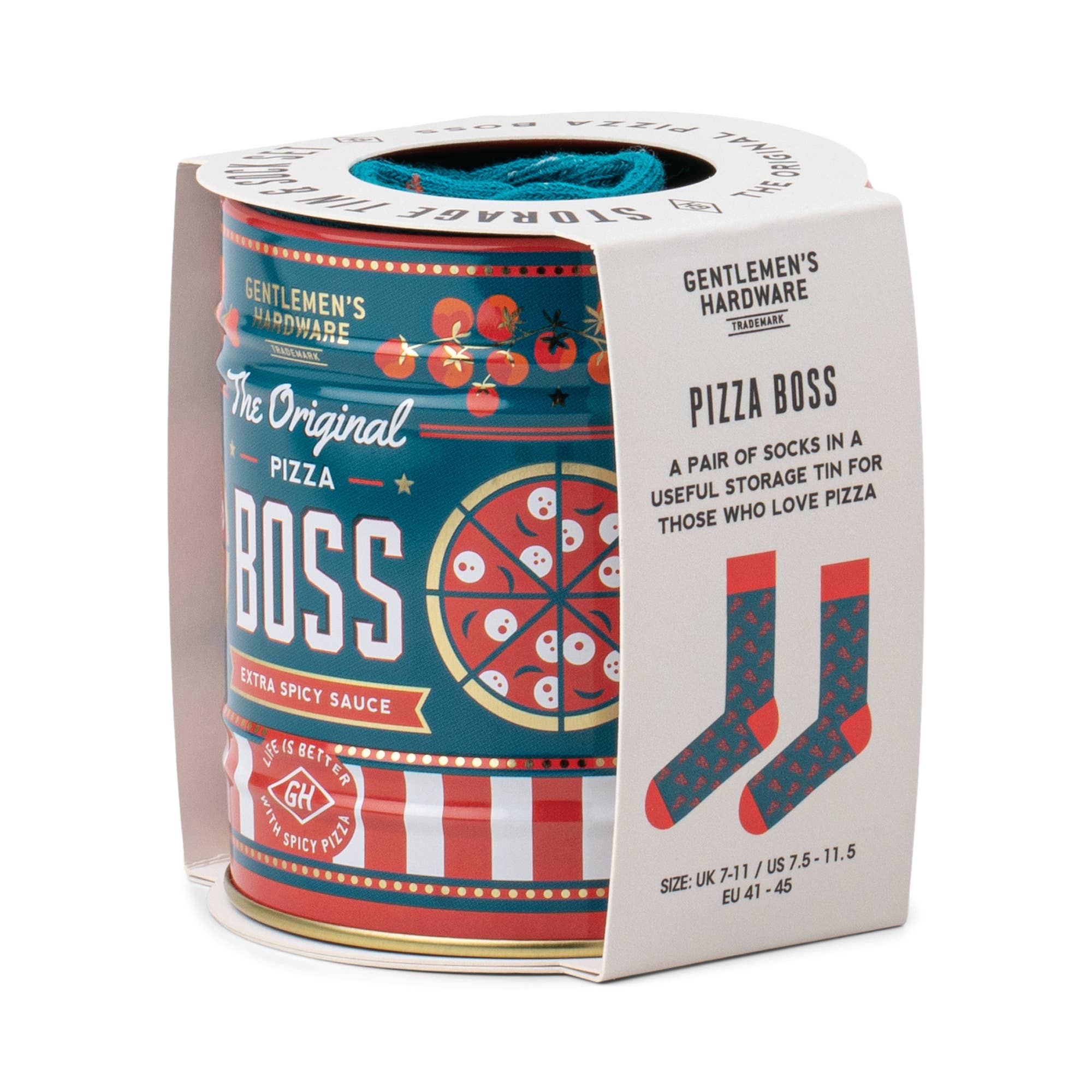 Gentlemen's Hardware - Wholesale Socks - Men's - Socks In A Can - Pizza Sauce1