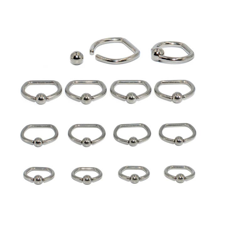 Bodytrend - Wholesale Tepelring - D-RING TEPELPIERCING SIERAAD 14G/1.6MM CHIRURGISCH STAAL 316L2