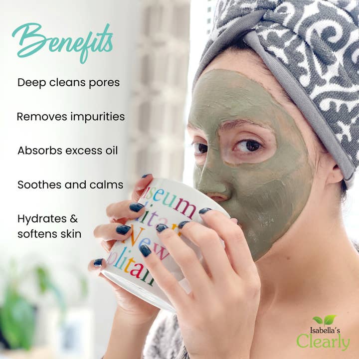 Isabella's Clearly - Wholesale Skincare Face Mask - CLAY, French Green Clay Powder for Face Mask3