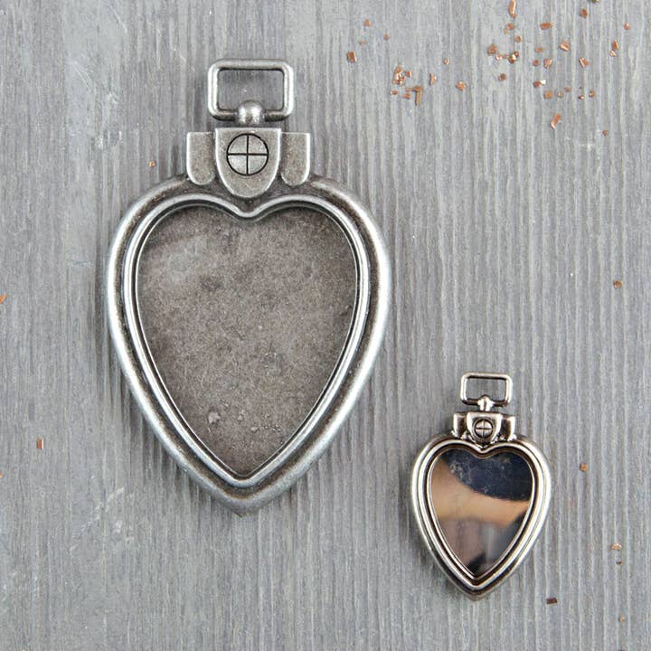 Mechanicals Heart Locket Pendants 2 pcs 655350963286 for wholesale by Art Philosophy