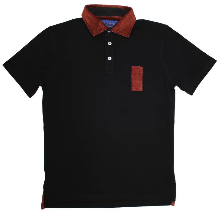 Textura Unius Noir Polo for wholesale by Razbel