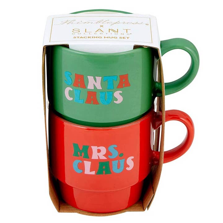 Angle - Wholesale Coffee Mug - Stacking Mugs Set-Mrs/SantaS/21