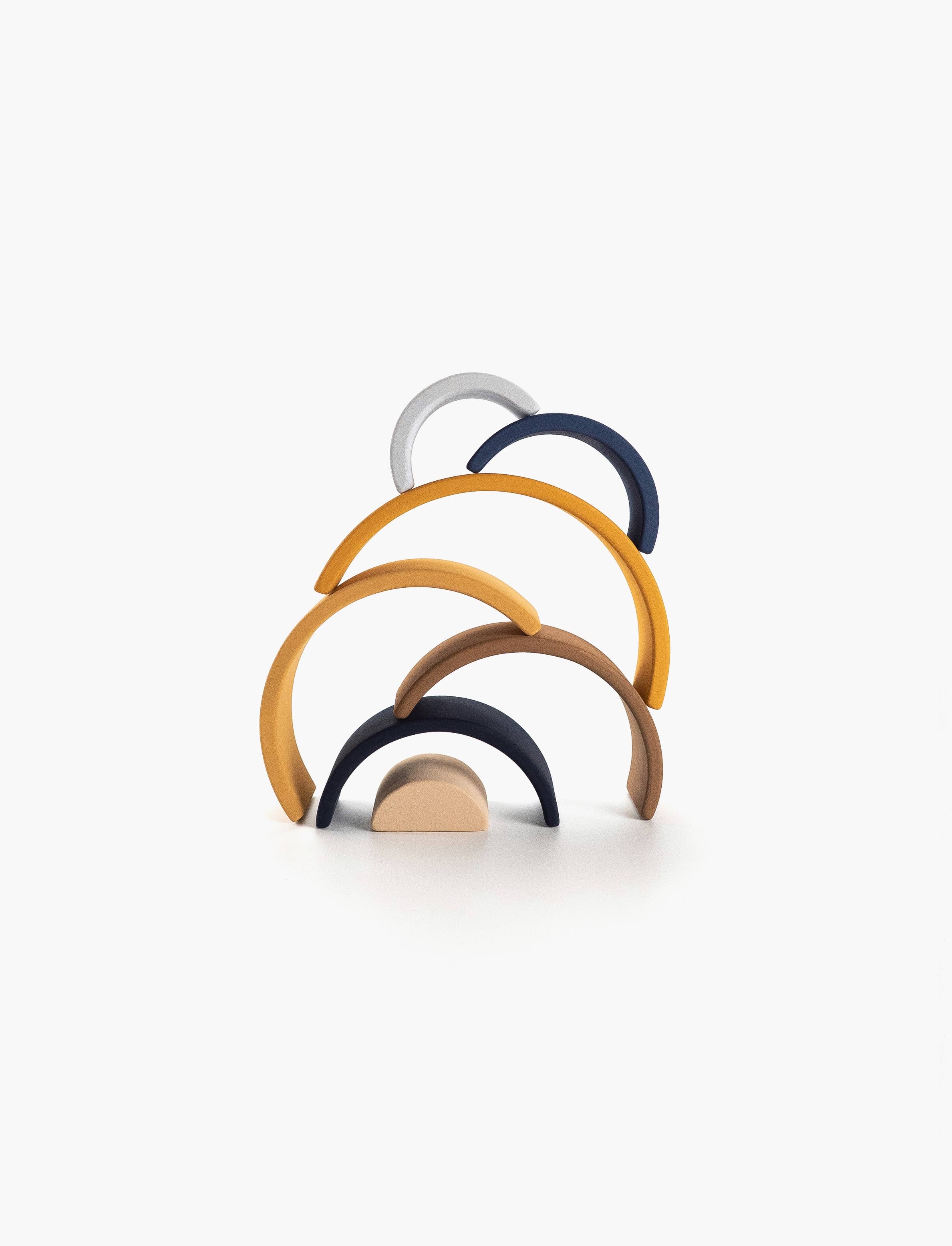 SABO concept - Vente Jeu d'anneaux à empiler – bébé - Mini arc-en-ciel en bois | Jouet à empiler Arch | Nuit du désert1