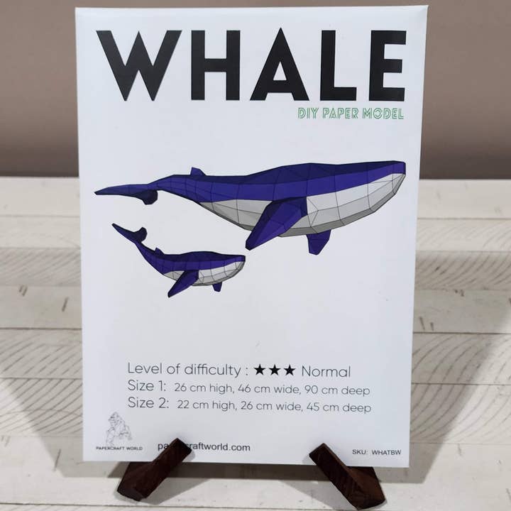 PAPERCRAFT WORLD – Engroshandel DIY-hobbysæt – Hval Origami Model