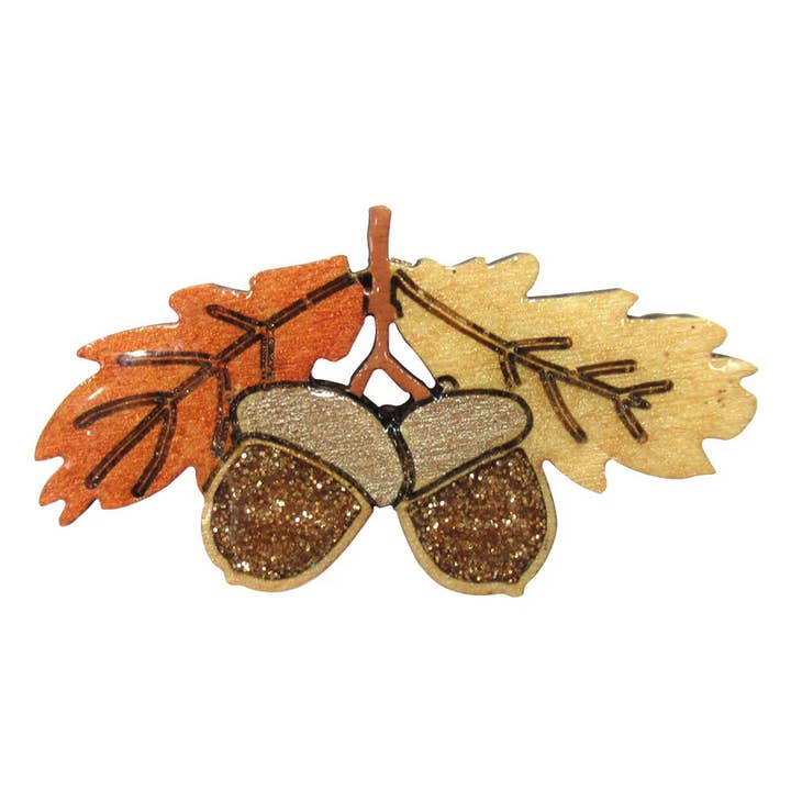 Acorns Pin Badge for wholesale by Bekbek Makes