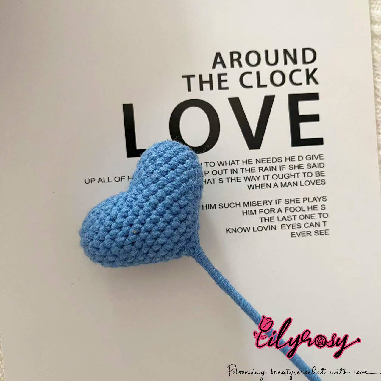 Lilyrosy（Duty free) – Flores artificiais por atacado – Lilyrosy Coração em Crochê, Presentes Artesanais9