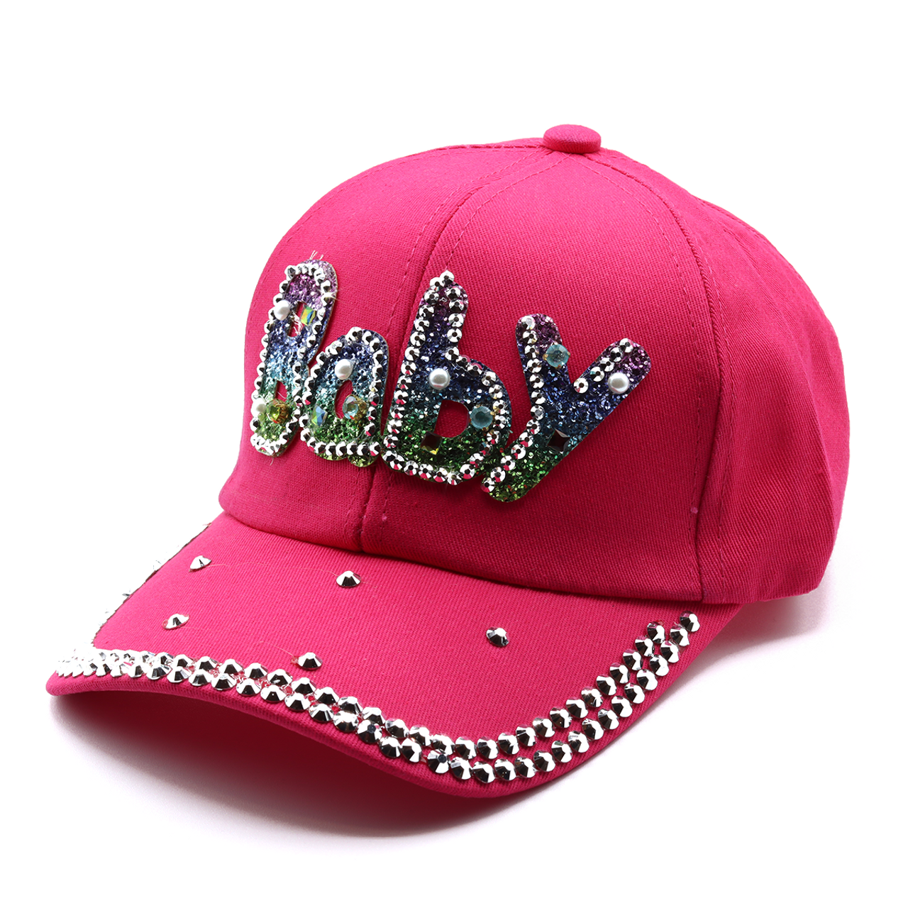 Selini New York - Wholesale Baseball Cap - Women's - 12pcs Assorted Bling Studs Cap - CP94ASST-A8