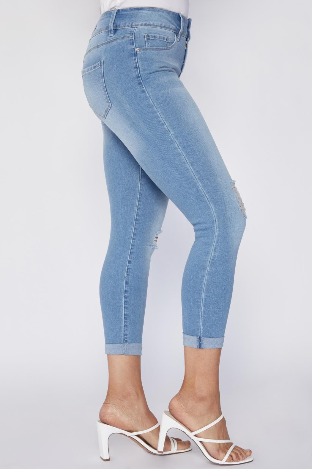 C  Petite Tummy Control Rolled Cuff Ankle Jeans-PP938141 for wholesale on Faire2