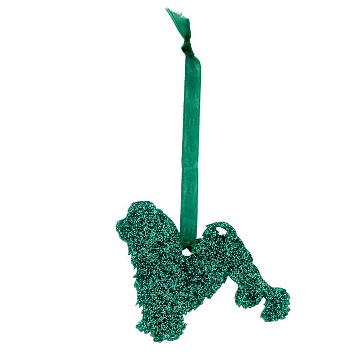 Glitter Decoração de Natal Lowchen por atacado de Pet Mirrors