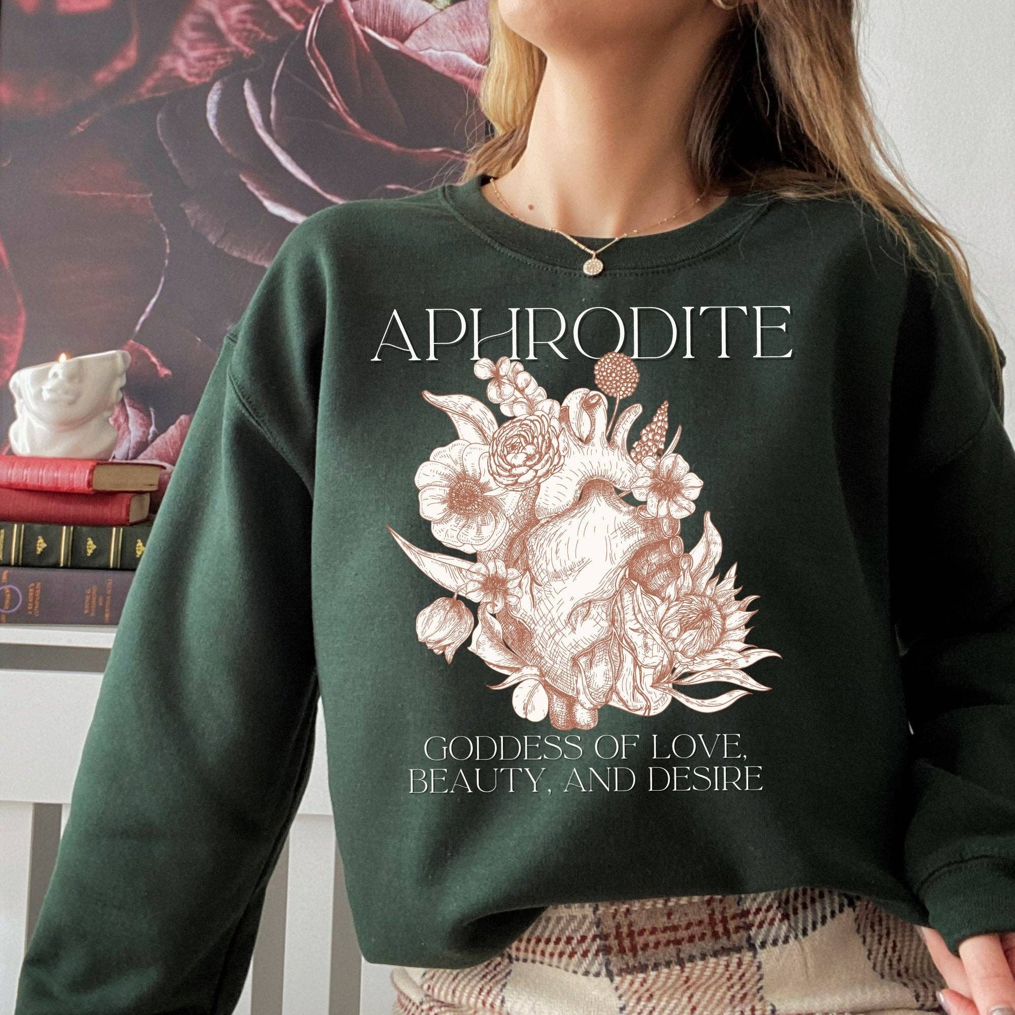 AFAdesignsCo – wholesale Graphic sweatshirt – Women’s – Aphrodite Goddess of love Shirt, Ladies Unisex Crewneck Shirt, Greek Goddess Shirt, Cute Tshirt, Gift, Funny T-shirt3