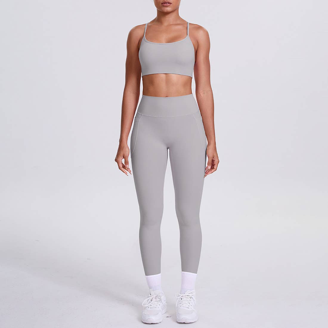 Sodalemon - Wholesale Activewear Set - Women's - Women High-Waisted Yoga Set: Sports Bra + Sculpting Leggings18