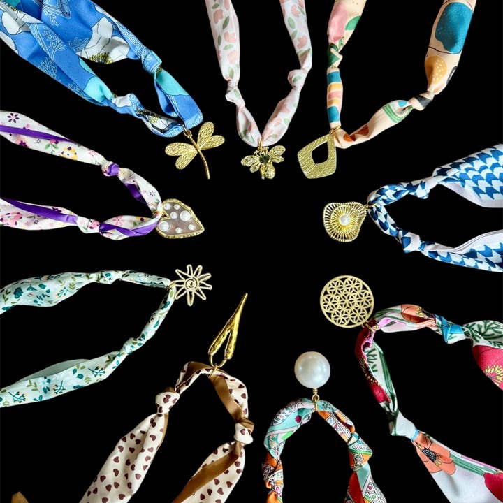 Freely Cece LLC - Wholesale Pendant/Charm Necklace - Trendy Scarf Charm Necklace 1