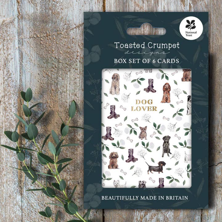 Dog Lover (Muddy Paws) Set of 6 Cards for wholesale by Toasted Crumpet