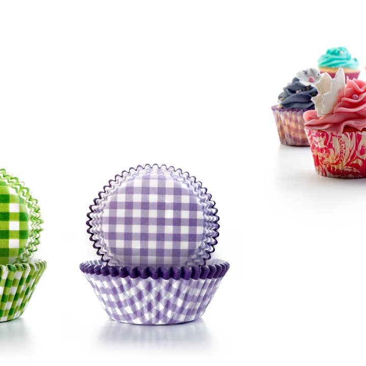 Ibili - Wholesale Cupcake/Muffin Pan - IBILI - Square pastry capsules (green+blackberry)