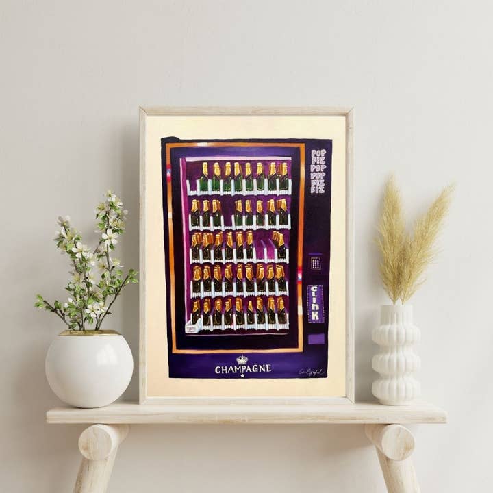 Laurel Greenfield Art - Wholesale Art Print - Champagne Vending Machine (Updated)