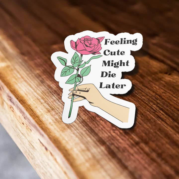 Sticker Bull - Wholesale Sticker - Feeling Cute Sticker, Funny Flower Sticker, Hand Holding Rose Sticker, Meme Sticker, Waterproof Vinyl Sticker for Car, Laptop, Phone1