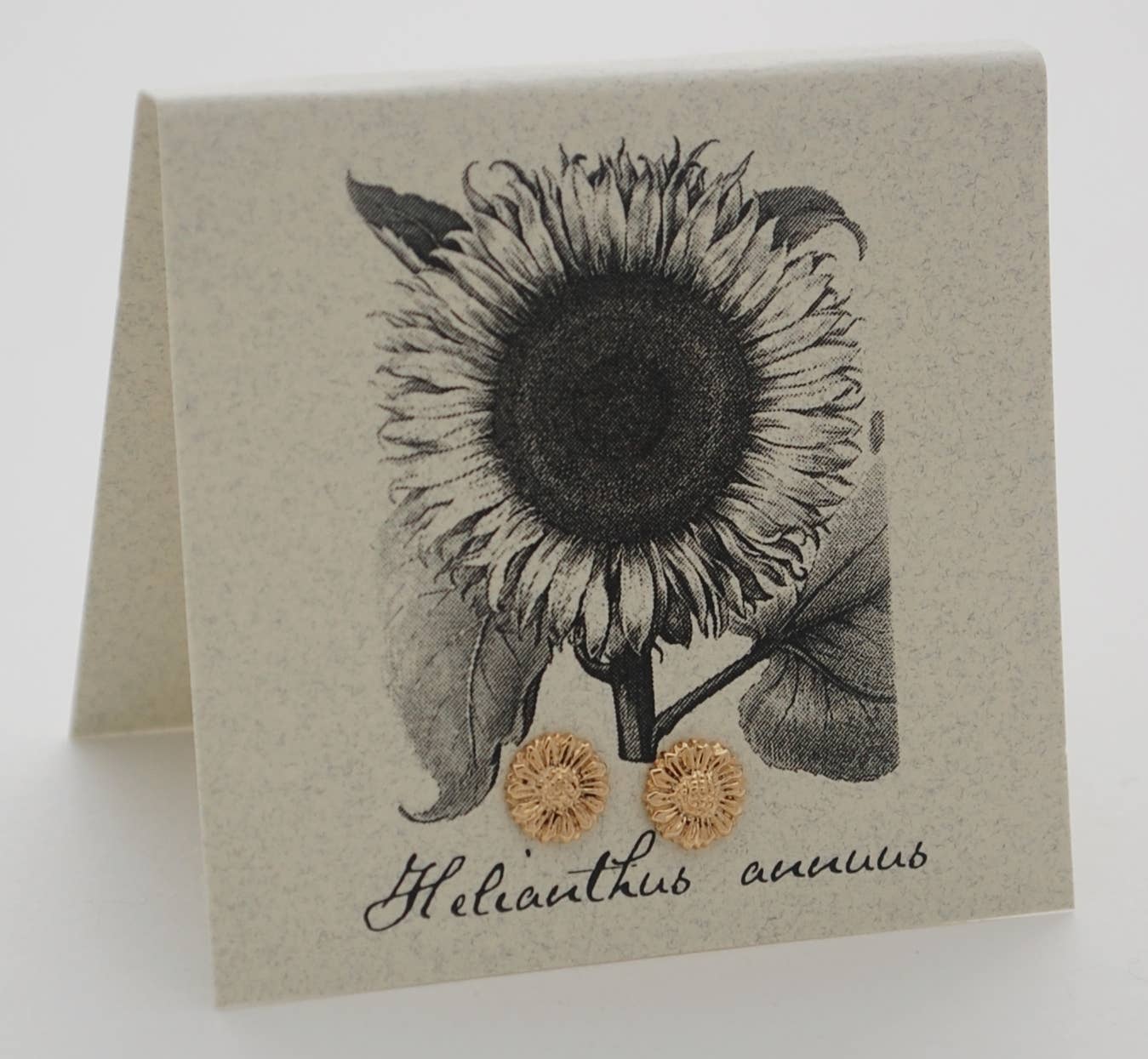 Semaki & Bird - Wholesale Stud/Post Earrings - Sunflower Stud Earrings - gold Natural History