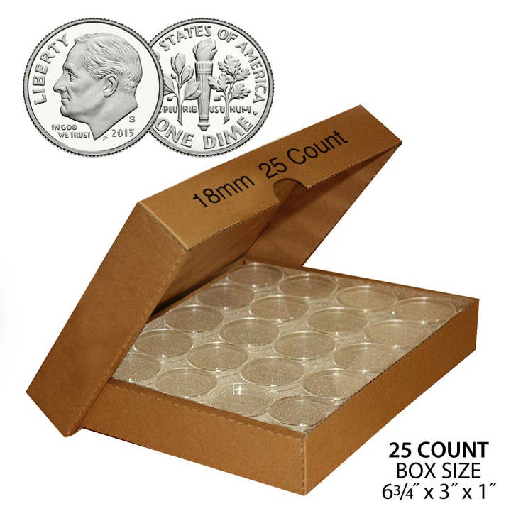 Coin Capsule Holders Direct-Fit Airtight - Qty 25 in box and other Purchase Wholesale coin wrappers. Free Returns & Net 60 Terms on Faire trending on Faire.