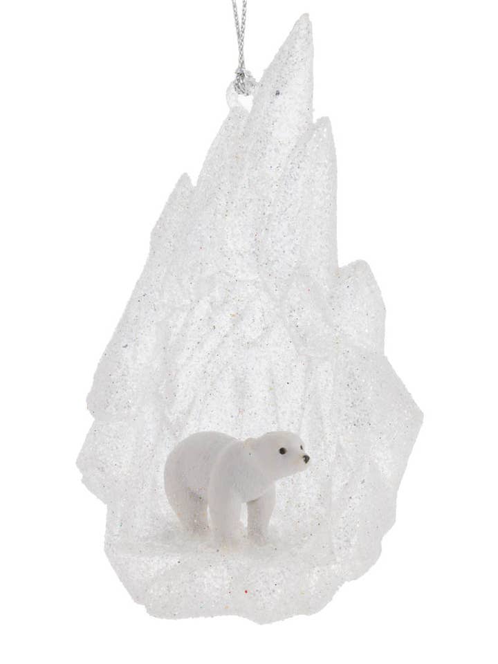 NIEUW-Witte IJsbeer Ornament Met IJsgrot voor wholesale door Starlight Collection