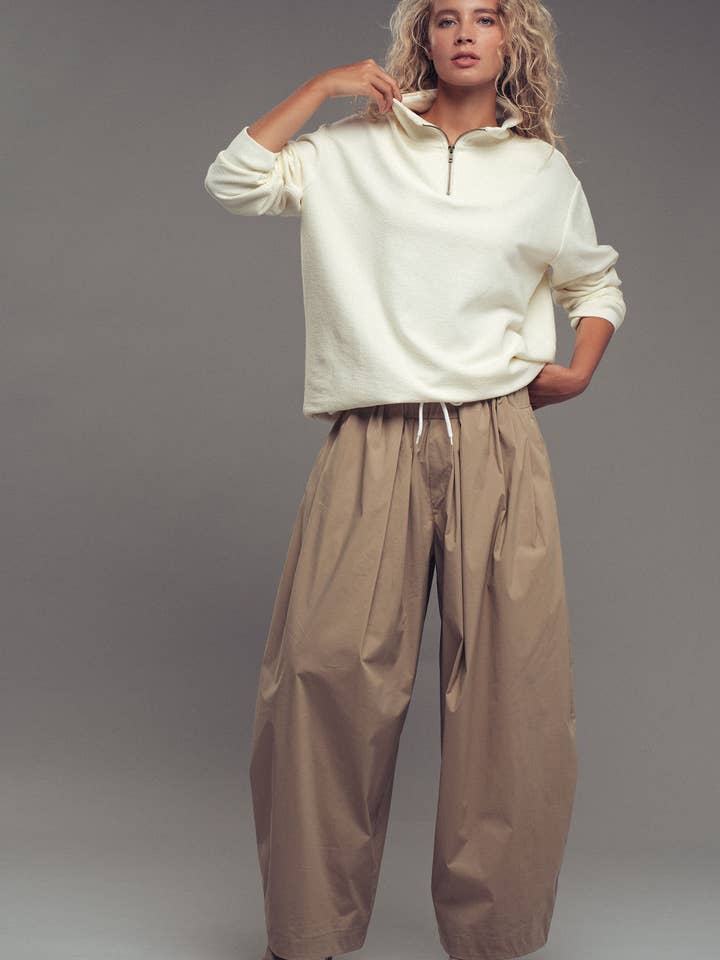 Urban Daizy - Wholesale Sweatshirt - Women's - Vintage Washed Quarter Zip Ribbed Sweatshirt14