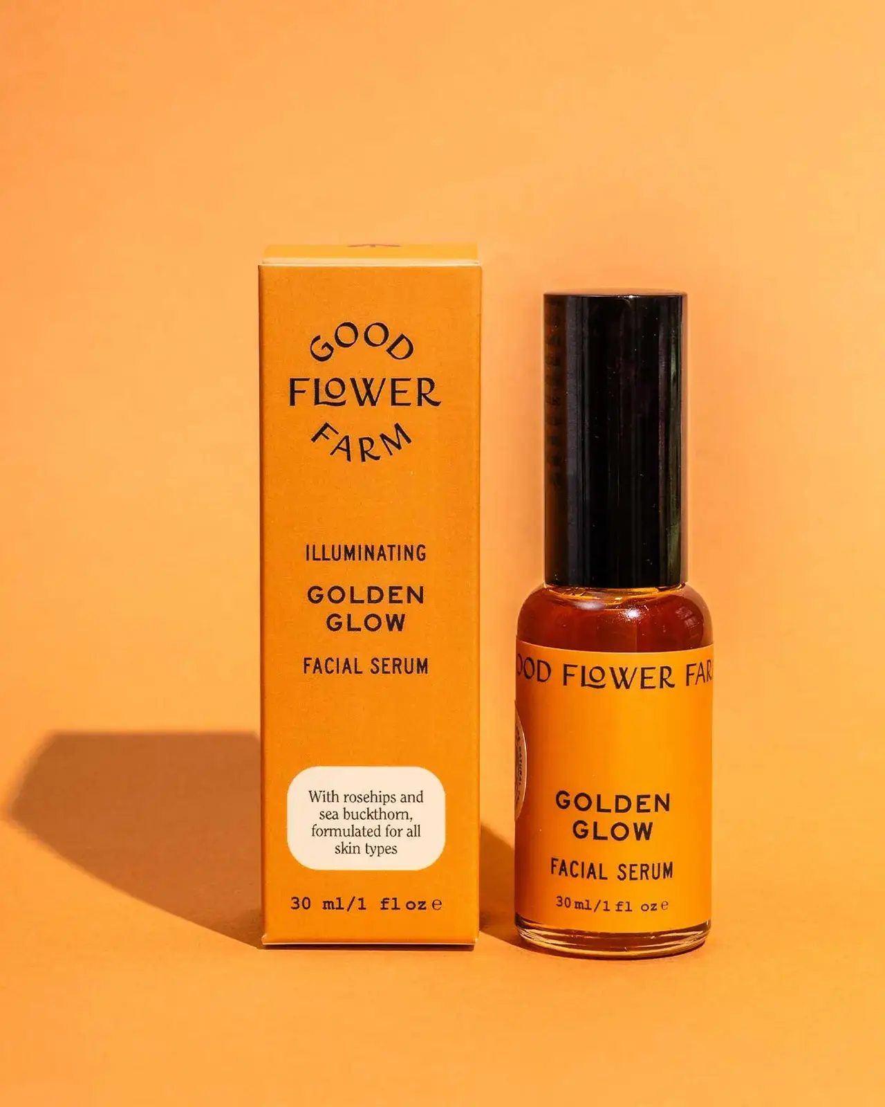 Good Flower Farm - Wholesale Facial Serum/Concentrate - Golden Glow Organic Facial Serum / 1 oz 🟠 ✨2