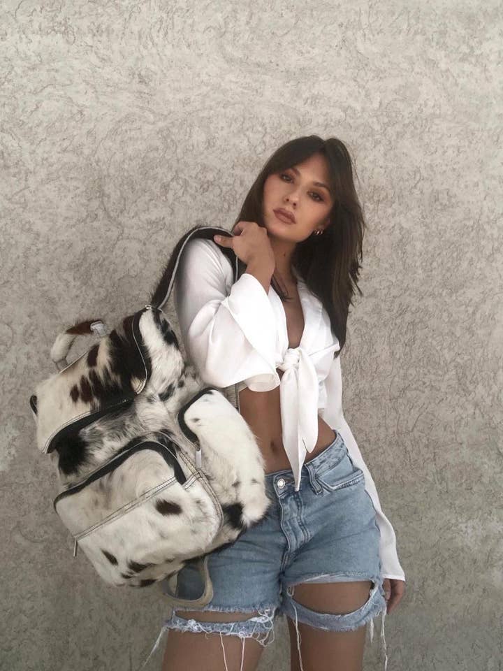 Ademara Large All Fur Back Pack for wholesale by Charlie Leather