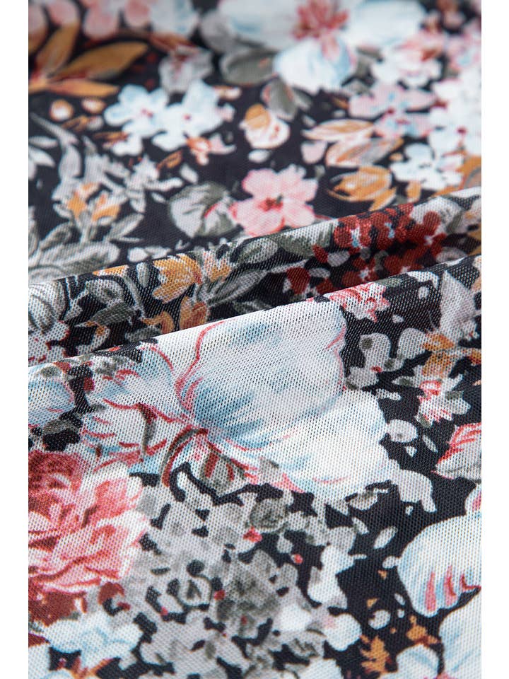 As shown Grace Floral Print Bodycon Midi Dress | S-XL for wholesale on Faire