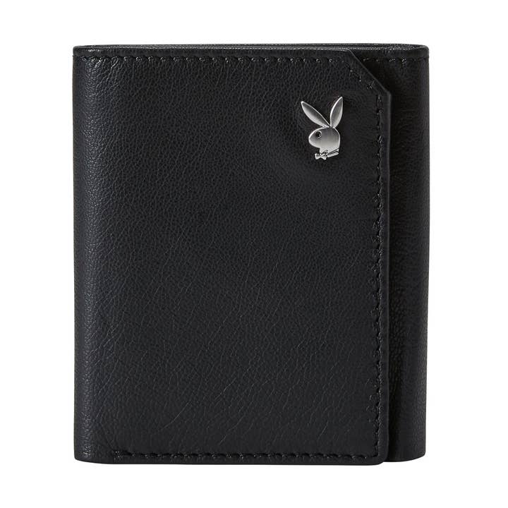 Carteira Trifold Masculina em Couro Milled por atacado de PLAYBOY