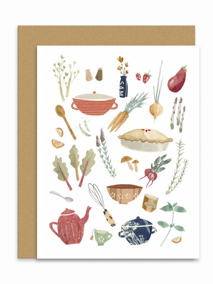 Foods Card for wholesale by Lindsay Blevins Illustration