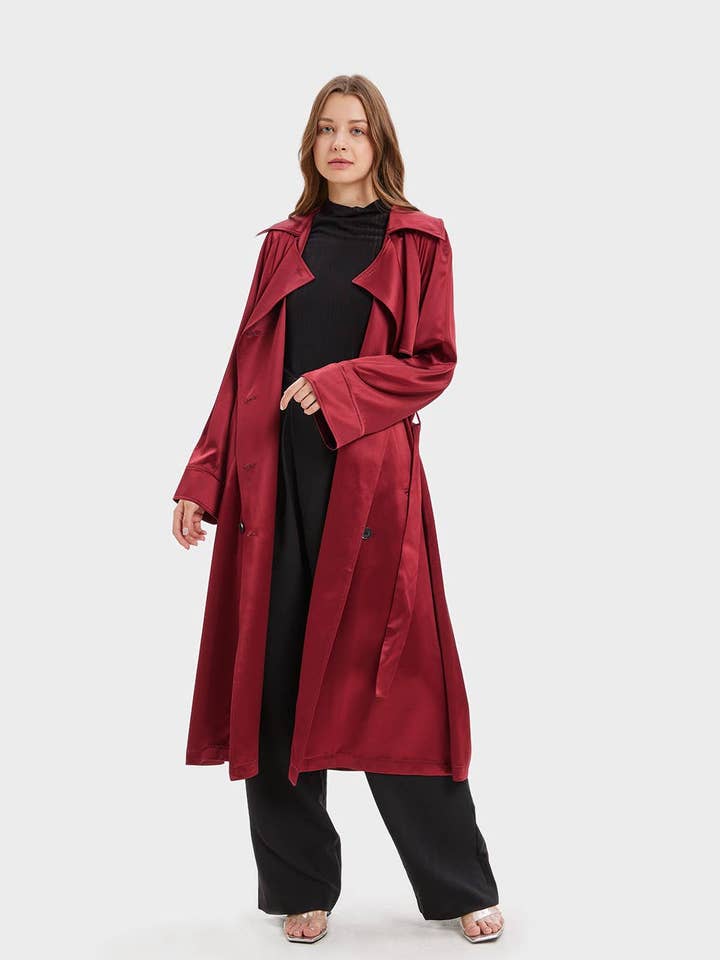 Dubbelknäppt Lång Trench Coat för wholesale av NAP