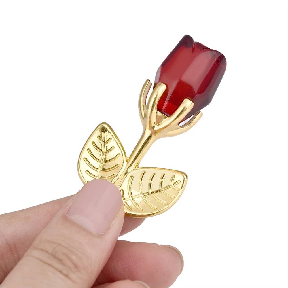 Syrrios Gifts LLC - Wholesale Artificial Flowers - Eternal Red Rose Glass Flower in Gift Box - Romantic1