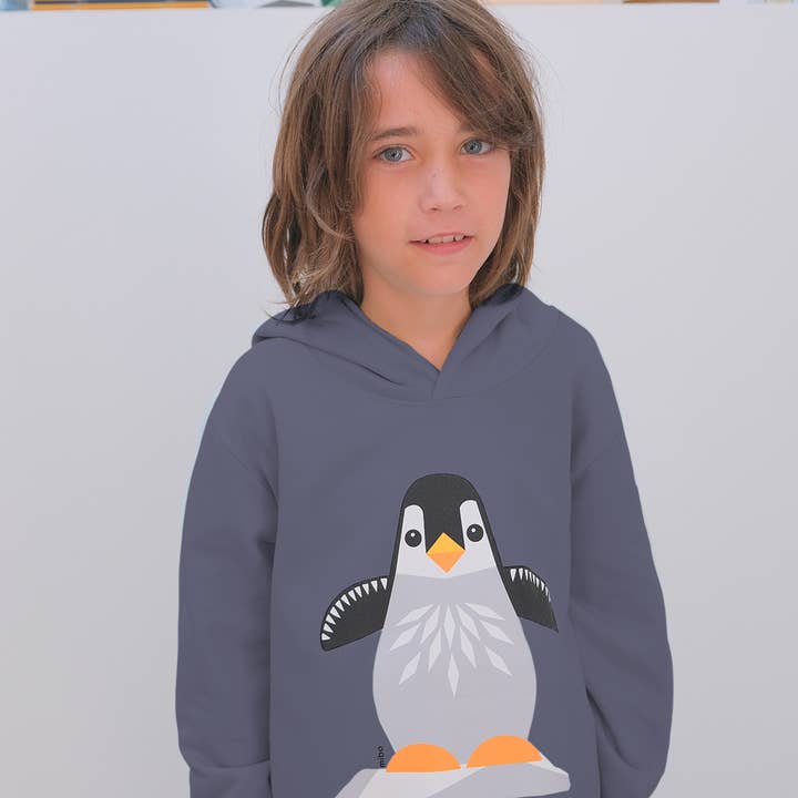 Coq En Pate - Wholesale Hoodie - Kids - Children's organic hoodie, navy - Penguin2