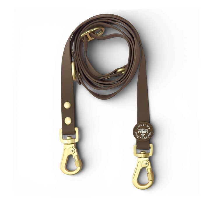 Double Ended Lead - Walkies Ready® Chocolate Brown for wholesale by Pawsome Paws