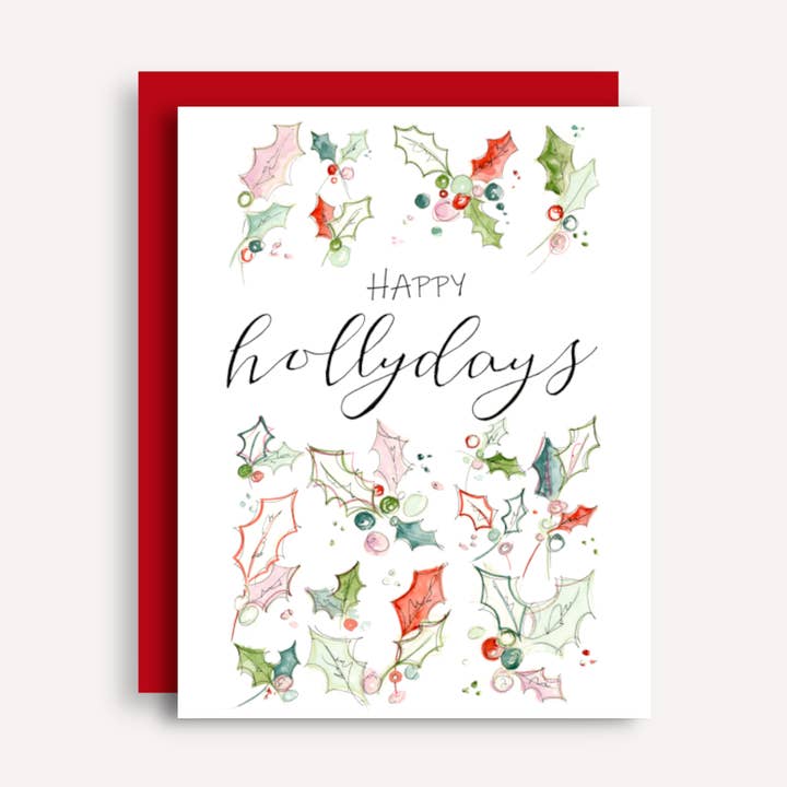 Happy Hollydays - Christmas Card for wholesale by EB Studios