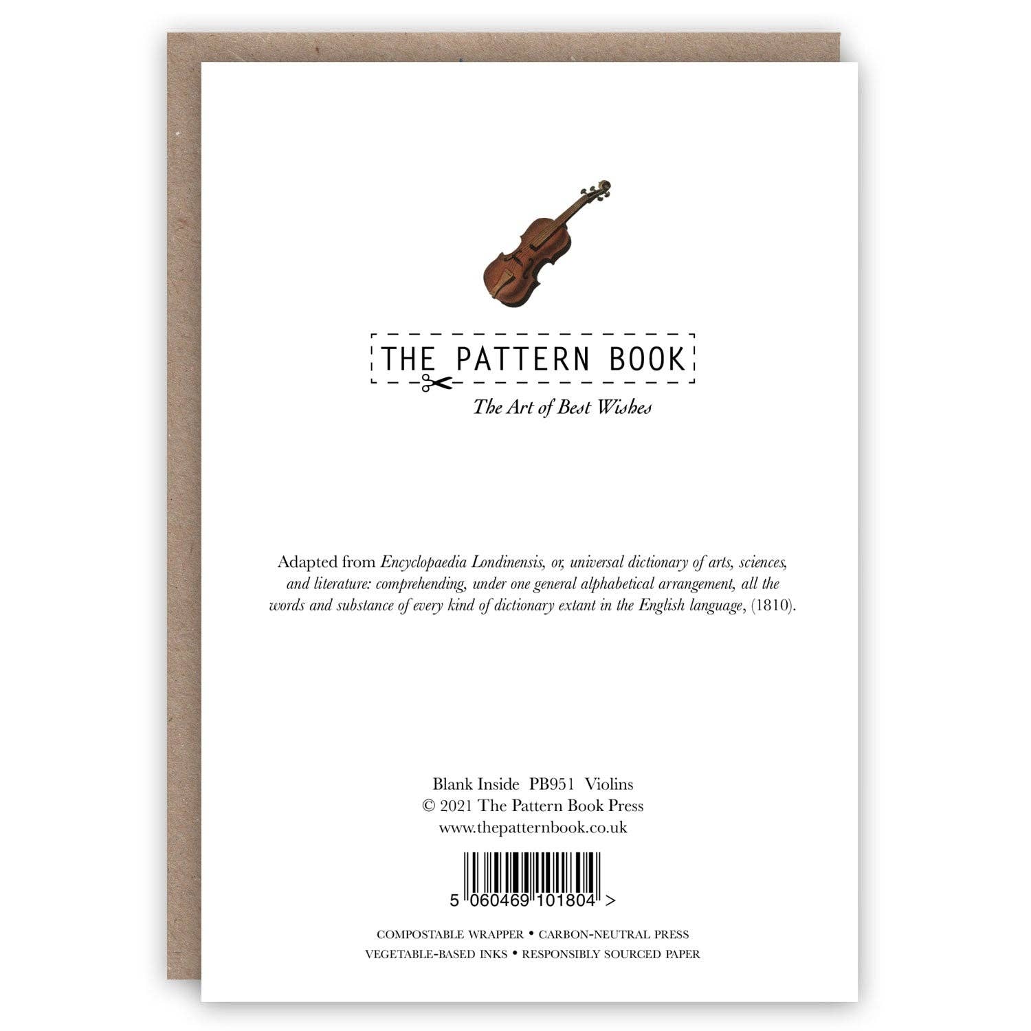 The Pattern Book - Wholesale Everyday Greeting Card - Violins1
