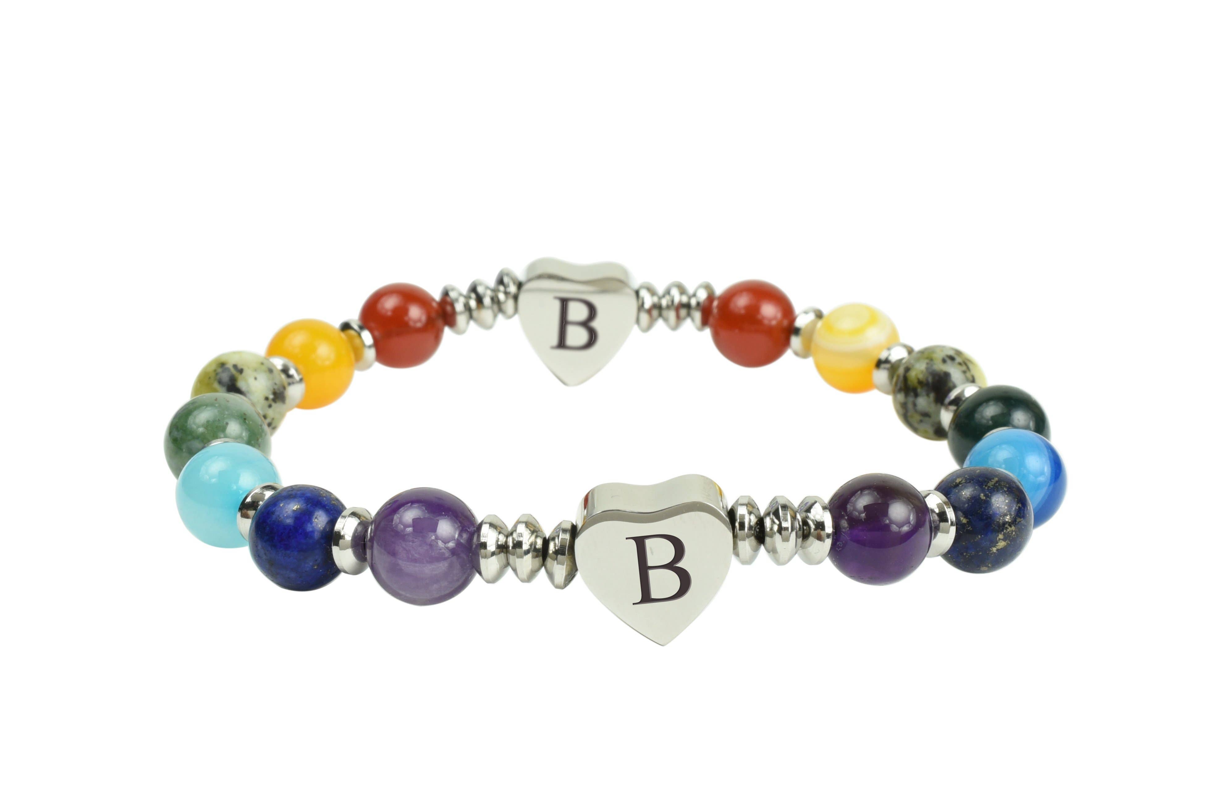 Pink Box – wholesale Beaded bracelet – Genuine Chakra Initial Bracelet by Pink Box52