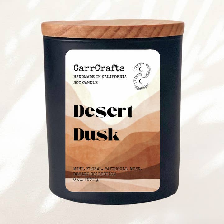 Desert Dusk Soy Candle for wholesale by CarrCrafts Home and Body