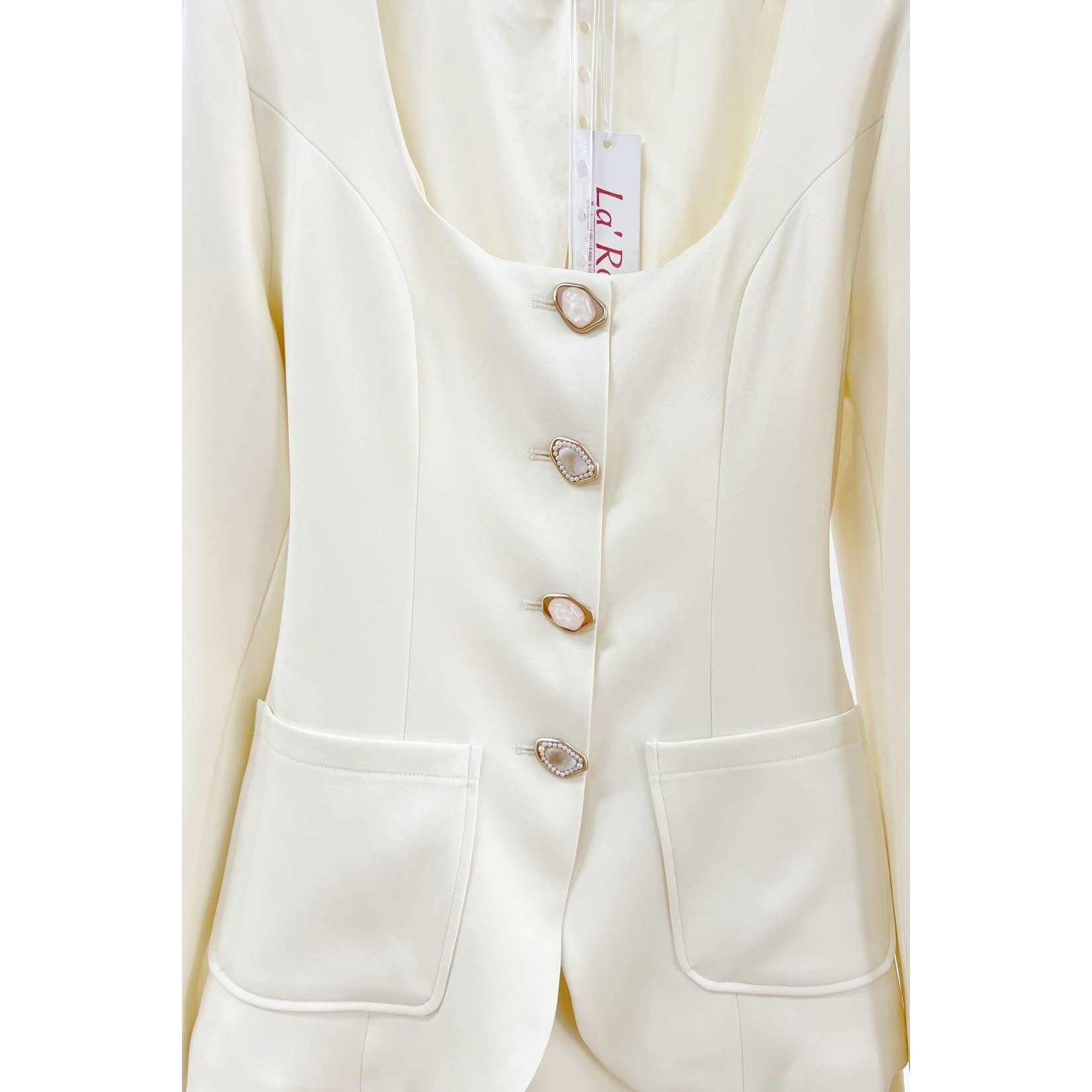 XHHH Inc - Wholesale Top & Pant Set (NOT Loungewear) - Women's - X9461CS Scoop Neck Blazer Mini Dress Set6