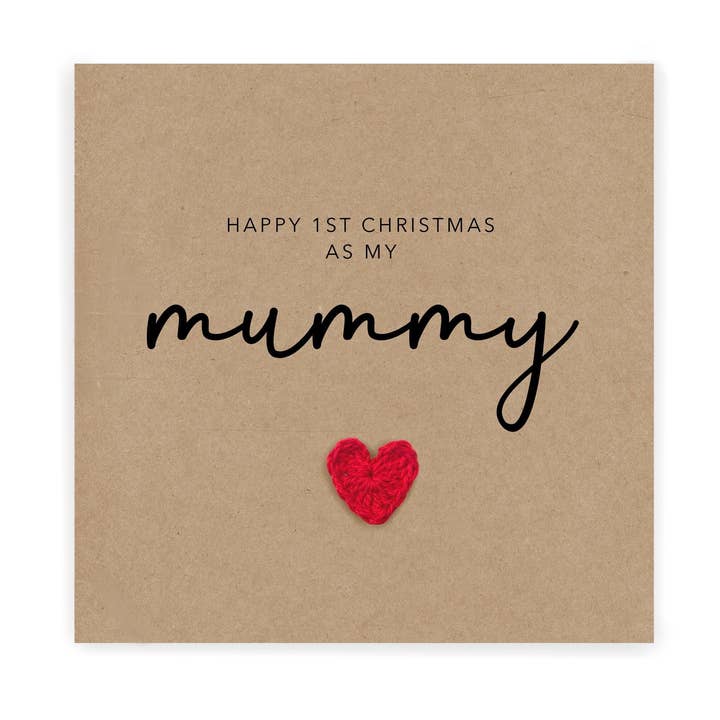 Happy First Christmas as my mummy - Simple first Christmas c for wholesale by Fifi's Handcrafted